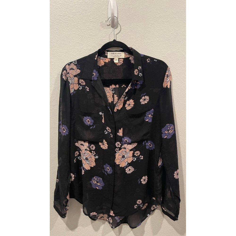 CLOTH AND STONE Black Tavira Top - Picture 2 of 5